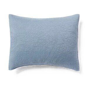 Threshold Paisley Stitch Sky Light Blue Standard Quilted Pillow Sham 20" x 26"